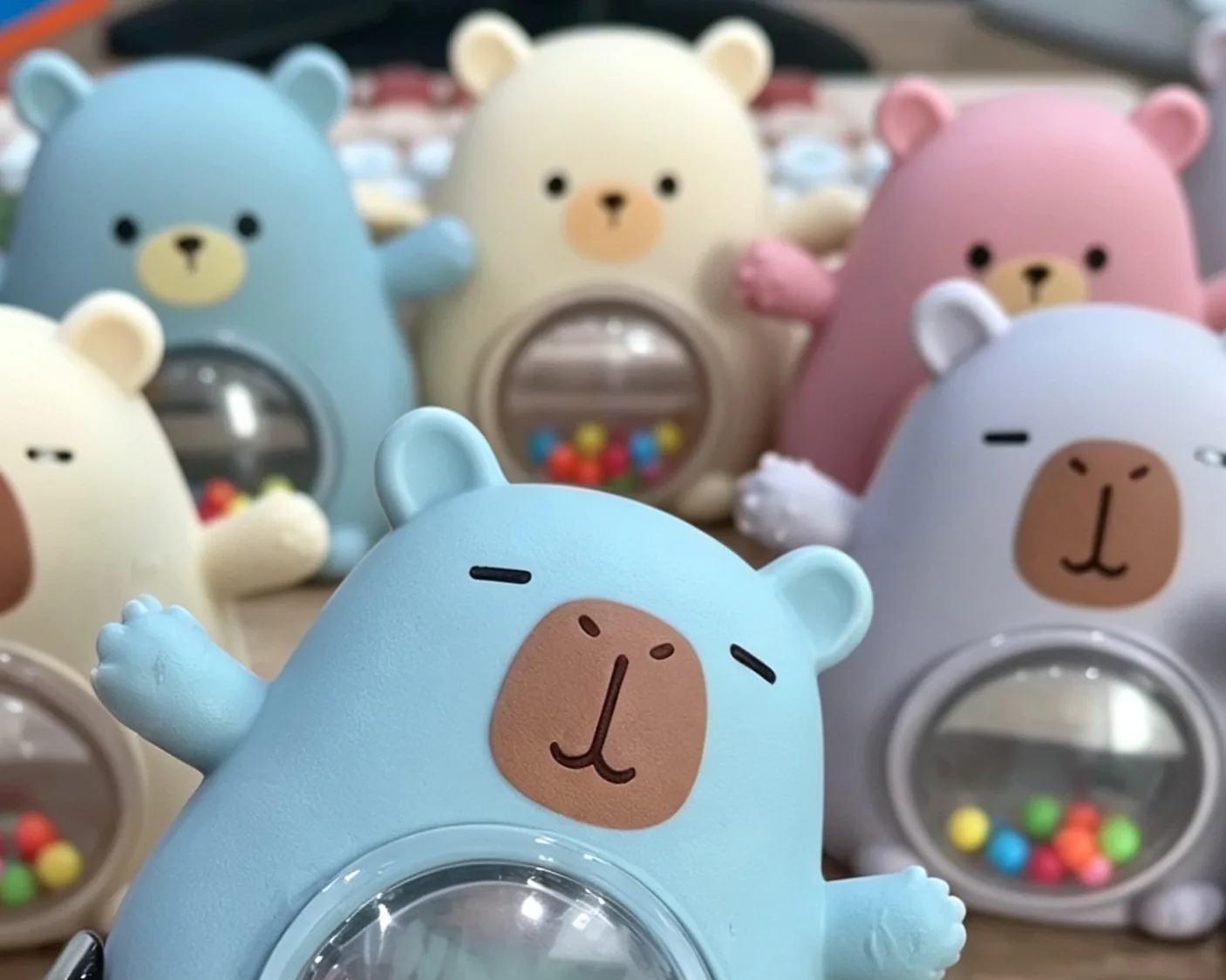 Moulded silicone products shaped as characters
