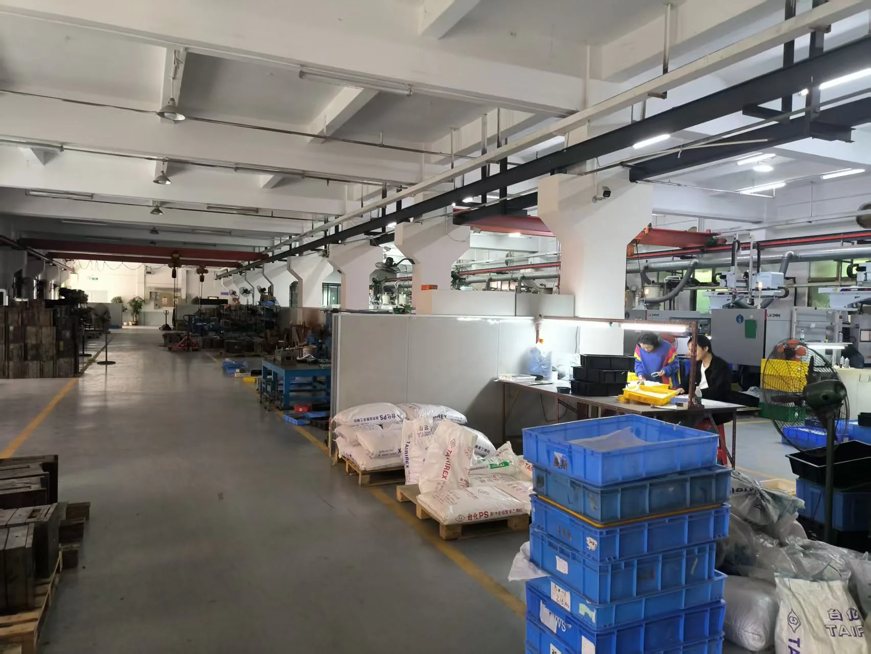 Injection moulding production area